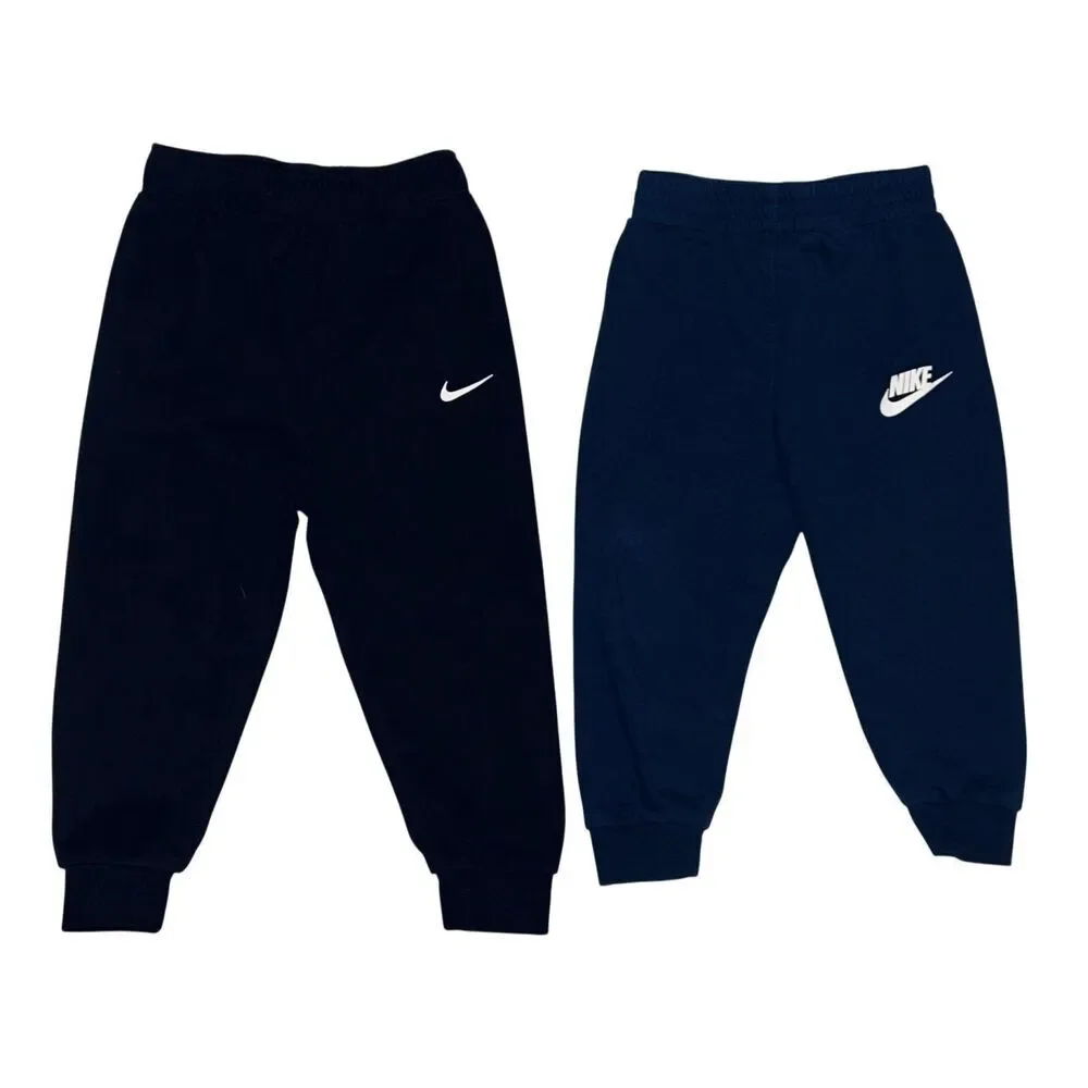 Lot of 2 Nike Joggers Size 18m Toddler Boys Blue‎ Black